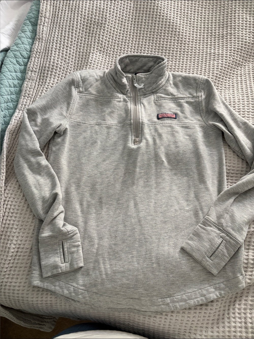 Vineyard Vines Grey 1/4 Zip Pullover - Shep Shirt